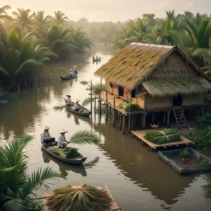 Giá trị kinh tế của lá dừa nước: Giải pháp xây dựng bền vững trahoaduanuoc.com